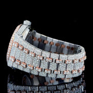 Dual Tone Moissanite Diamond Watch