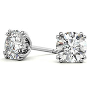 Daily Wear Moissanite Round Cut Stud Earrings