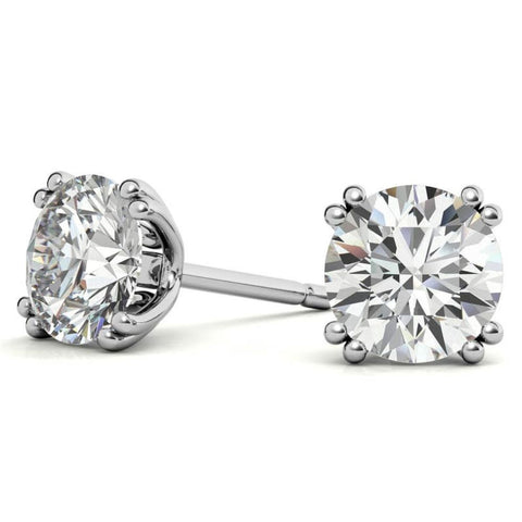 Daily Wear Moissanite Round Cut Stud Earrings