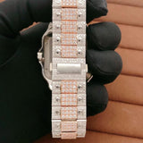 Full Rose Roman Dial Moissanite Fancy Watch