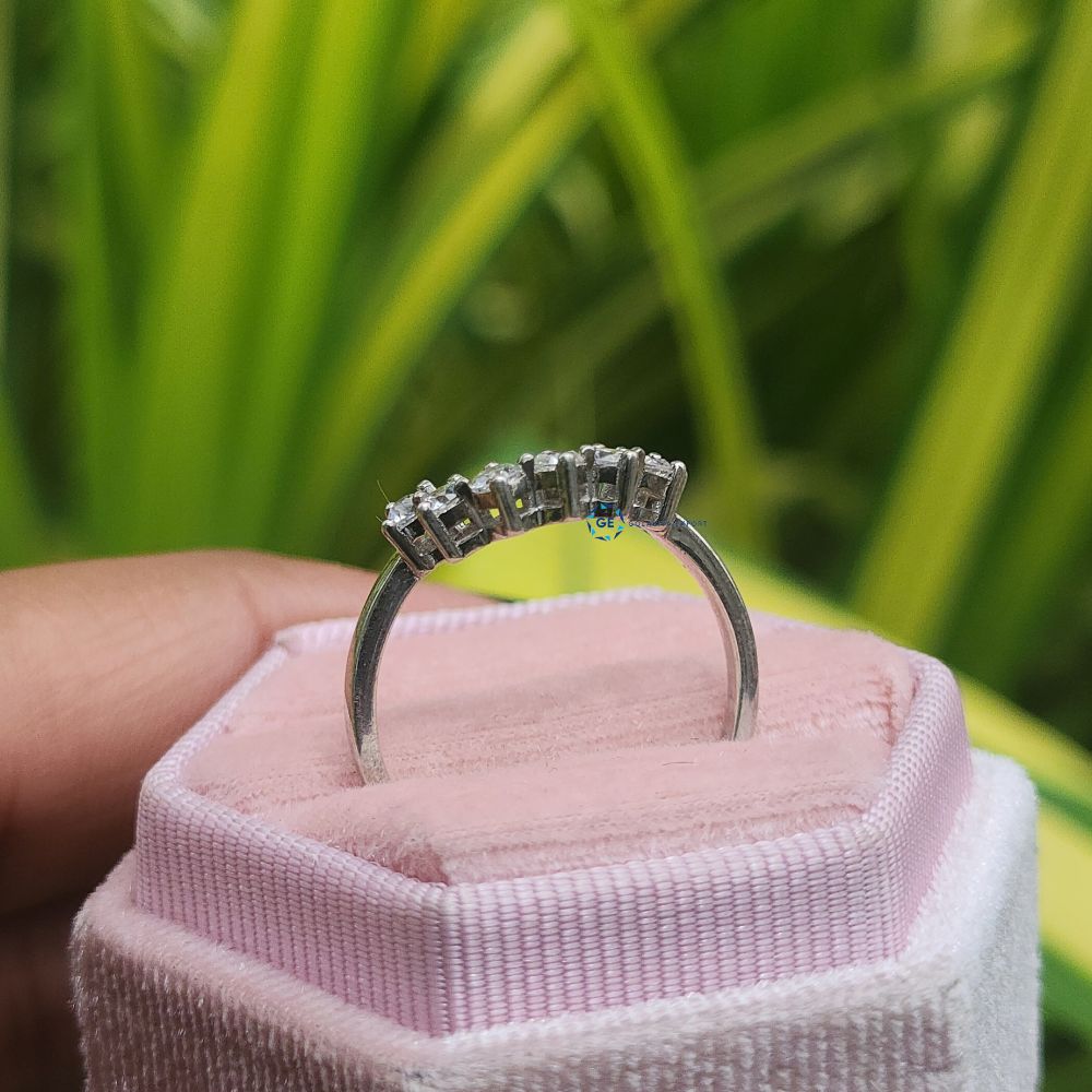 Minimalist Round Cut Lab Grown Diamond Band For Women