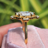 Lab Grown Diamond Marquise Cut Vintage Art Deco Wedding Ring