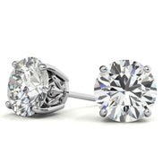 Everyday Glam Moissanite Round Stud Earrings