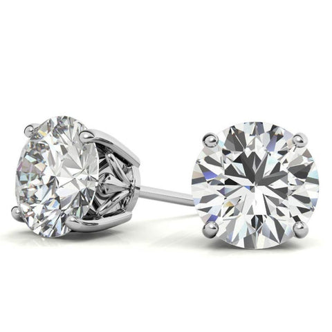 Everyday Glam Moissanite Round Stud Earrings