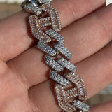 Dula Tone Moissanite Miami Cuban Link Bracelet