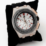 Rubber Strap Royal Oka Moissanite Watch