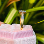 Lab Grown Round Cut Yellow Gold Wedding Ring