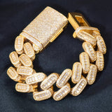 Iced Out Baguette Cuban Link Moissanite Bracelet