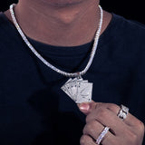 VVS1 Clarity Moissanite Diamond Tash Card Hip Hop Pendant