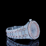 Rose And White Dual Tone Automatic Moissanite Watches