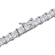 Princess Square Moissanite Tennis Bracelet For Men's
