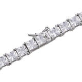 Princess Square Moissanite Tennis Bracelet For Men's
