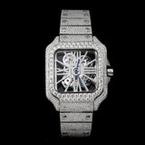Skeleton Moissanite Diamond Iced Out Watch
