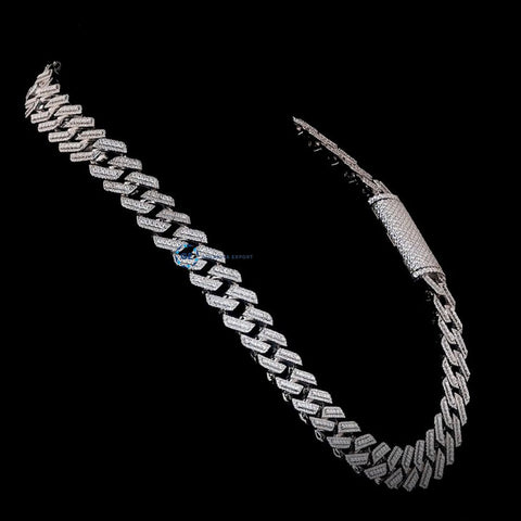 Full Moissnaite Diamond Iced Out Cuban Link Chain For Men's