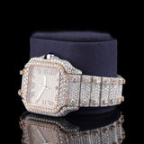 Dual Tone D Color Moissanite Luxury Wrist Watch