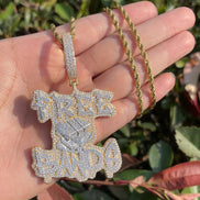 Customize Letter Moissanite Diamond Men's Pendant