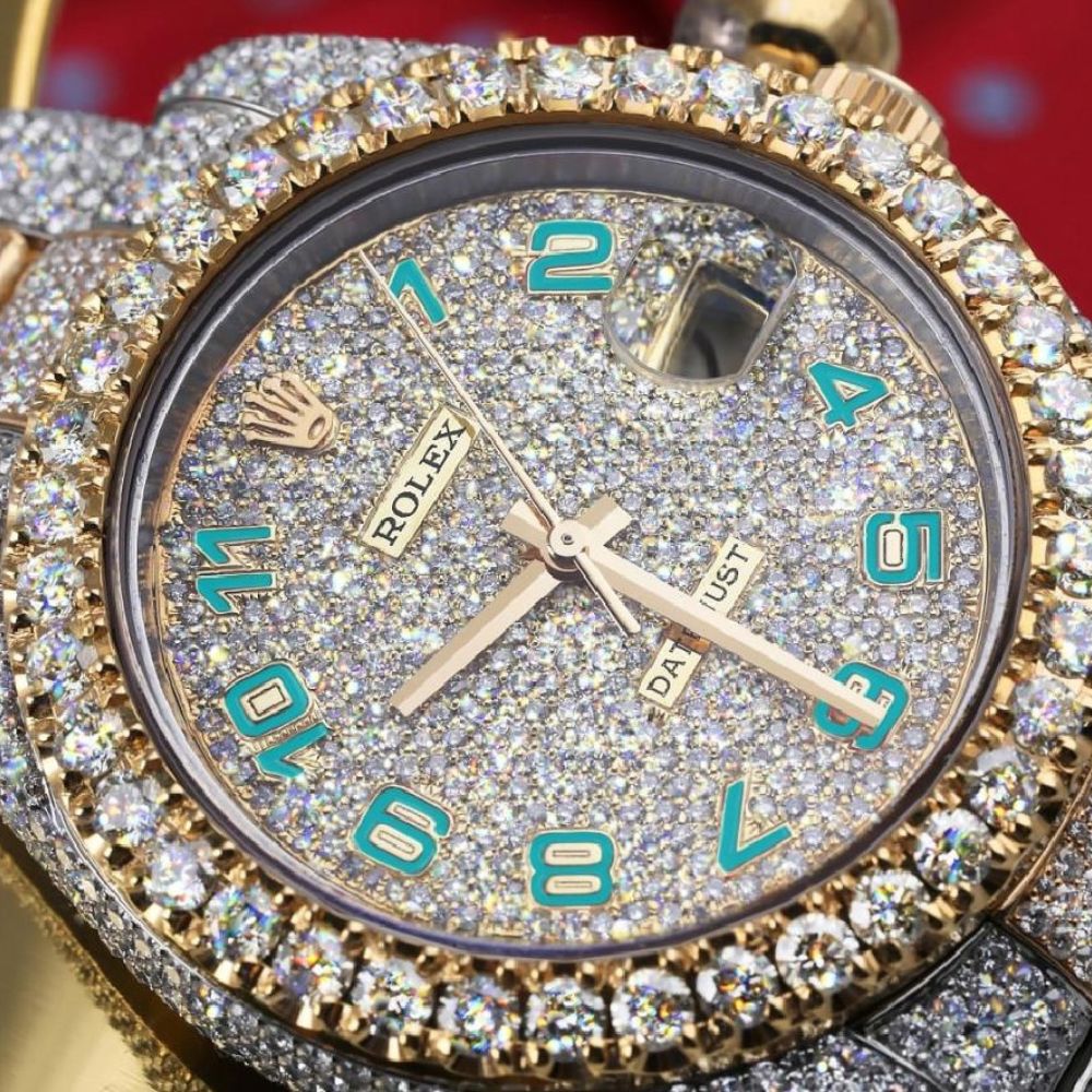 Stainless Steel Automatic Moissanite Watch
