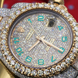 Stainless Steel Automatic Moissanite Watch