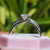 Channel Set Lab Grown Diamond Ring Solitaire Ring