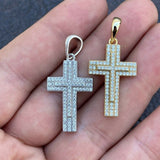 Moissanite Miami Iced Hip Hip Cross Pendant