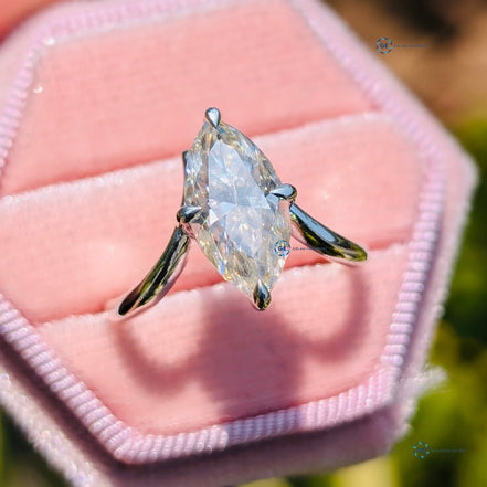 Marquise Cut Solitaire Diamond Ring
