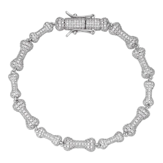 Iced Out Custom Bone Link Chain Bracelet