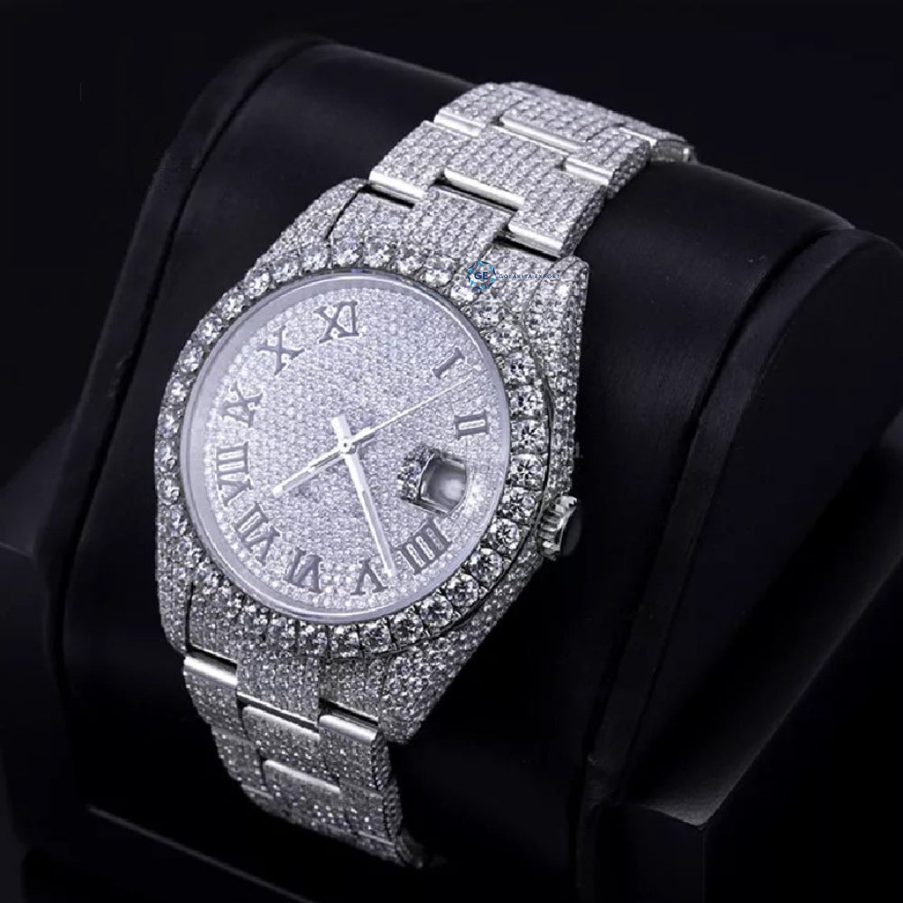 Moissanite Diamond Iced Out Automatic Watch