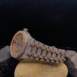 Dual Tone Luxury Moissanite Automatic Watch