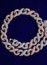 Dual Tone Infinity Miami Link Moissanite Chain