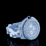 Automatic Moissanite Diamond Rubber Belt Wrist Watch