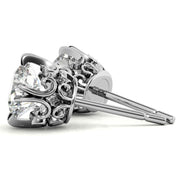Elegant Round Moissanite Small Stud Earrings