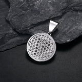 Colorless Moissanite Silver Pendant For Him