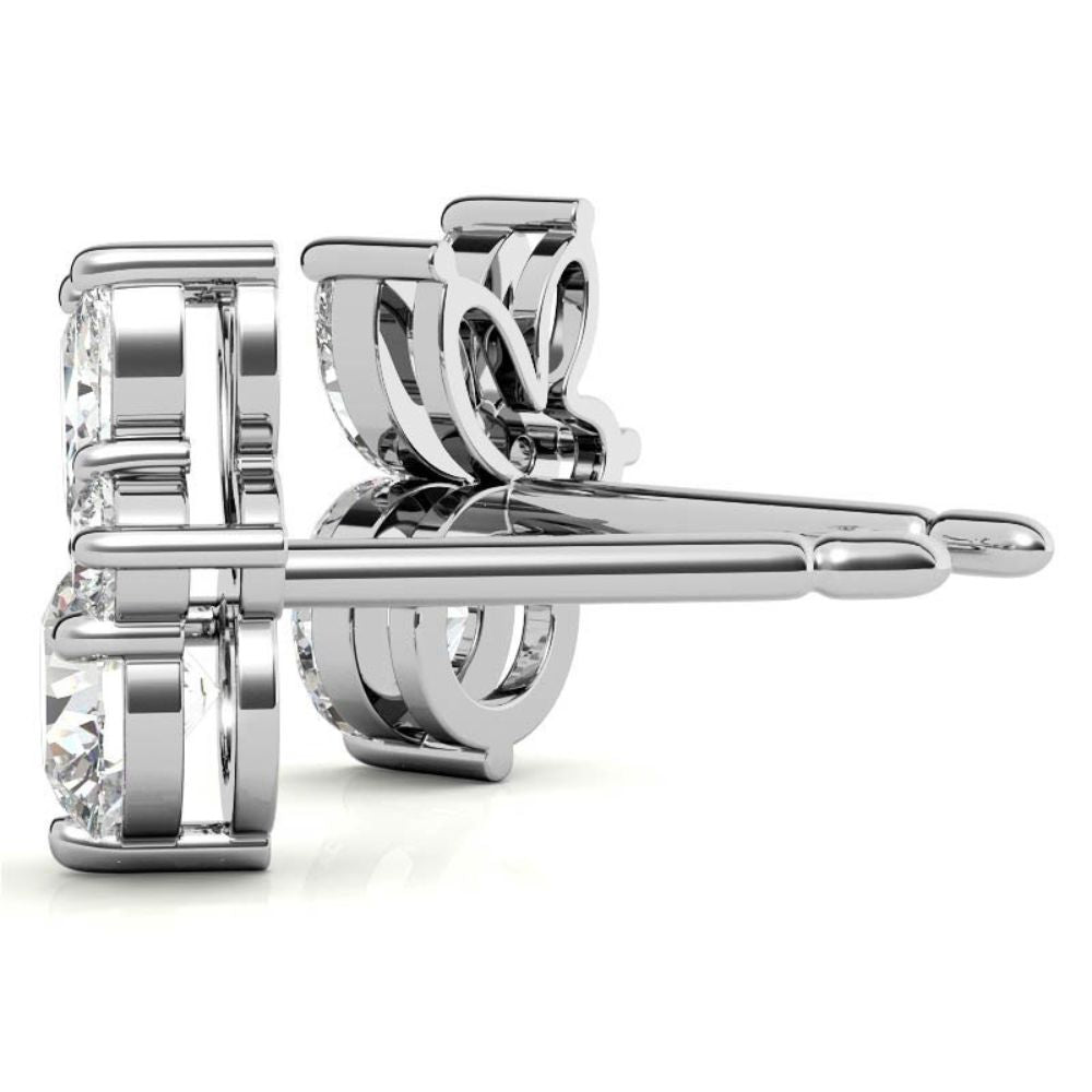 Premium Round & Marquise Moissanite Stud Earrings
