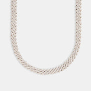 Round Cut D Color Moissanite Diamond Cuban Chain For Men's