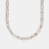 Round Cut D Color Moissanite Diamond Cuban Chain For Men's
