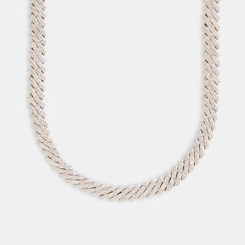 Round Cut D Color Moissanite Diamond Cuban Chain For Men's