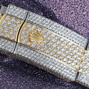 Moissanite Date Just Dual Tone Watch For Men's