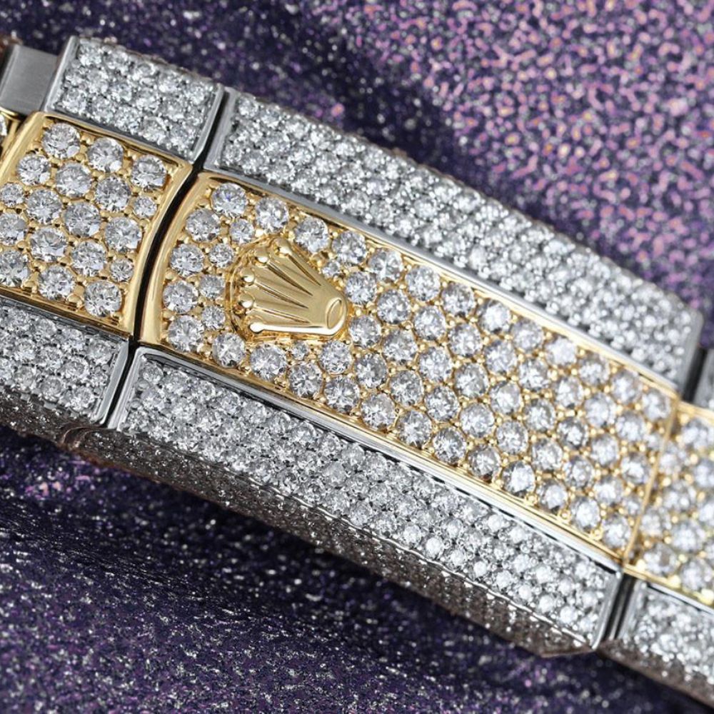 Moissanite Date Just Dual Tone Watch For Men's