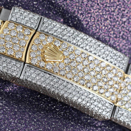 Moissanite Date Just Dual Tone Watch For Men's