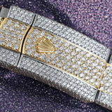 Moissanite Date Just Dual Tone Watch For Men's
