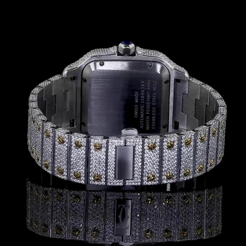Bust Down Automatic Moissanite Diamond Watch