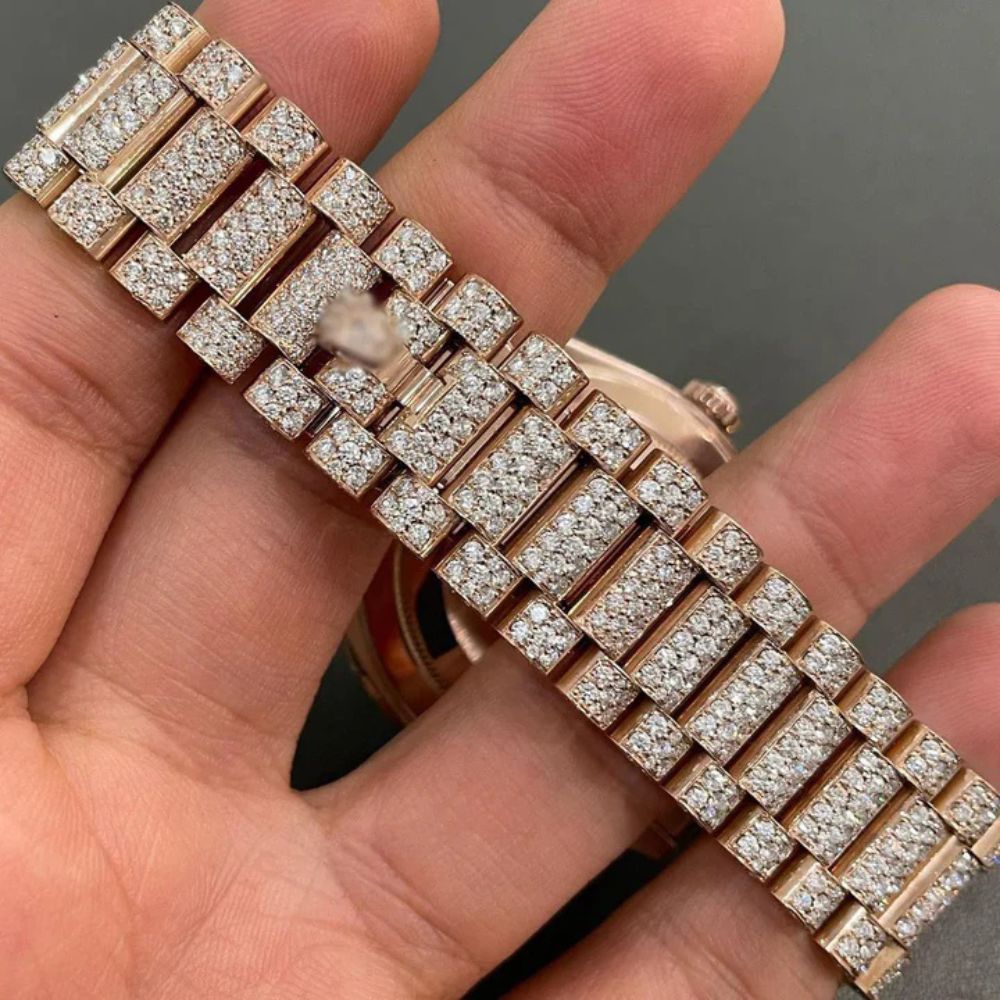 Day Date Automatic Moissanite Luxury Men's Watch