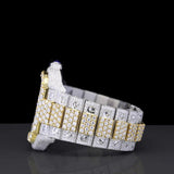 Skeleton Dual Tone Automatic Moissanite Watch