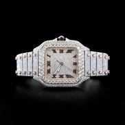 Dual Tone Moissanite Automatic Watch