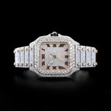 Dual Tone Moissanite Automatic Watch
