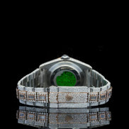 Classic Round And Baguette Moissanite Diamond Wrist Watch