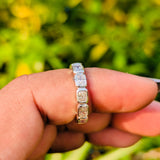Bezel Set White Gold Radiant Cut Wedding Band For Women