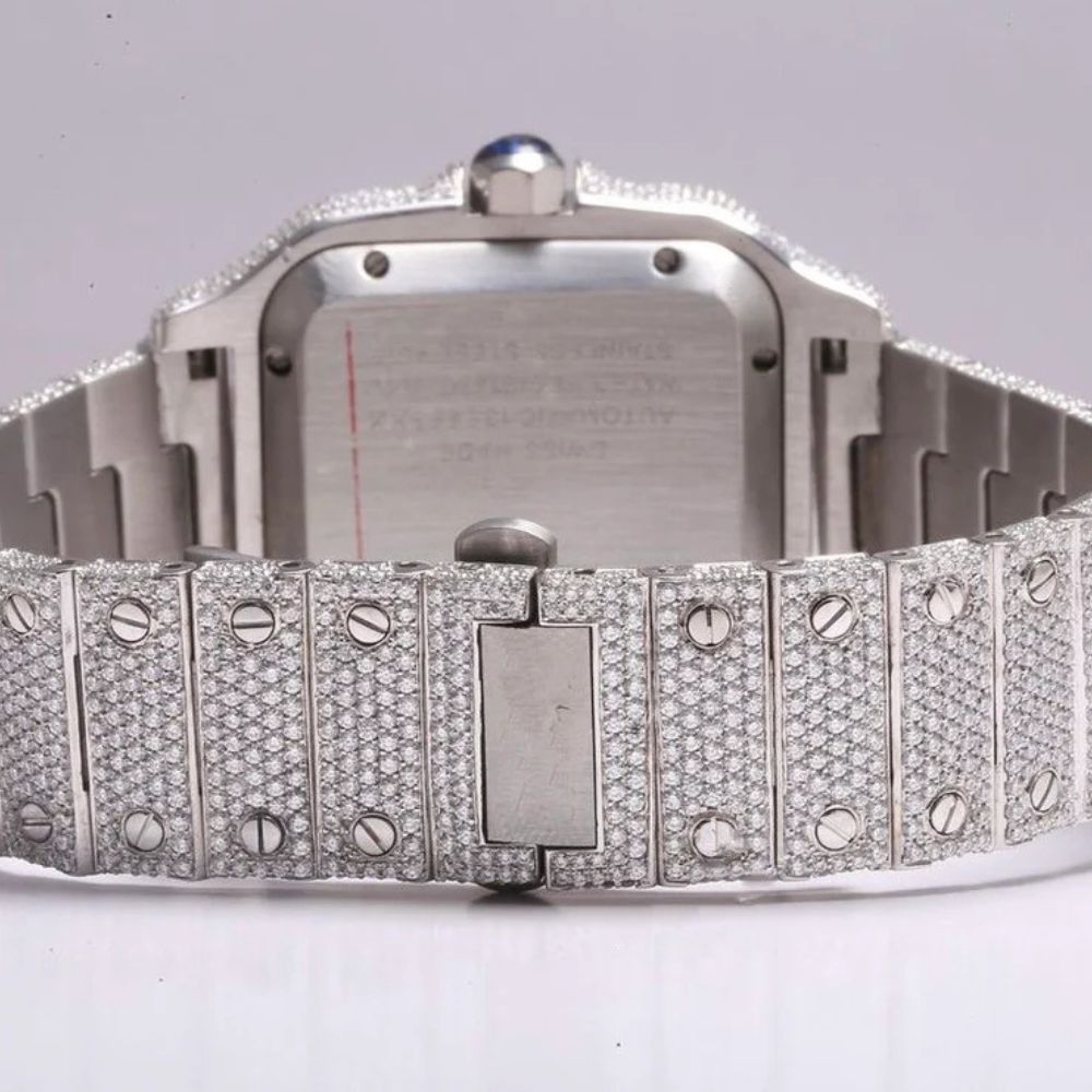 Colorless Moissanite Iced Out Watch For Him