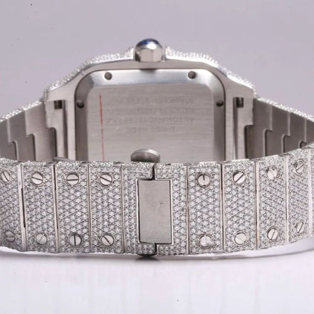 Colorless Moissanite Iced Out Watch For Him