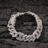Luxury Hip Hop Moissanite Baguette Cuban Link Bracelet